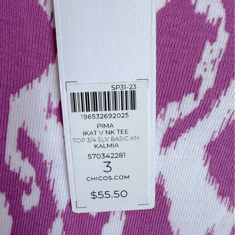 NWT Chico’s 100% Pima T-shirt NWT - Picture 4 of 5